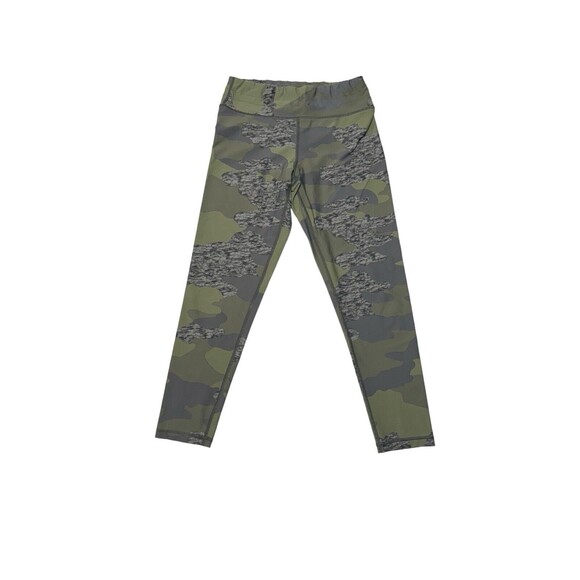 Aerie Cropped Leggings Camo Green Camo Elastic Chill Play Move Sz M  *No String* - Picture 1 of 9